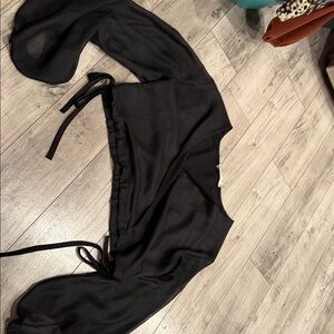 Lush Black Sheer Blouse